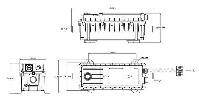 8-18kW سخان المبرد للسيارات بدون دعامة DC 690V 1